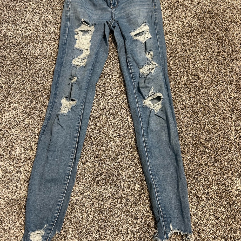 Distressed Blue Jeans for Women